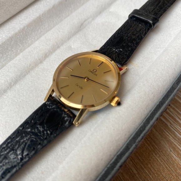 Vintage Omega De Ville Yellow Gold Dial Ladies Watch - NEW in original box - Picture 15 of 15